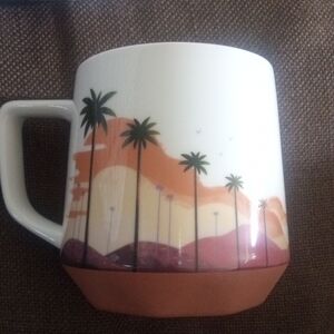 Coffee Bean And Tea Leaf Lifeguard Station Palm Tree Design Mug - Multicolor